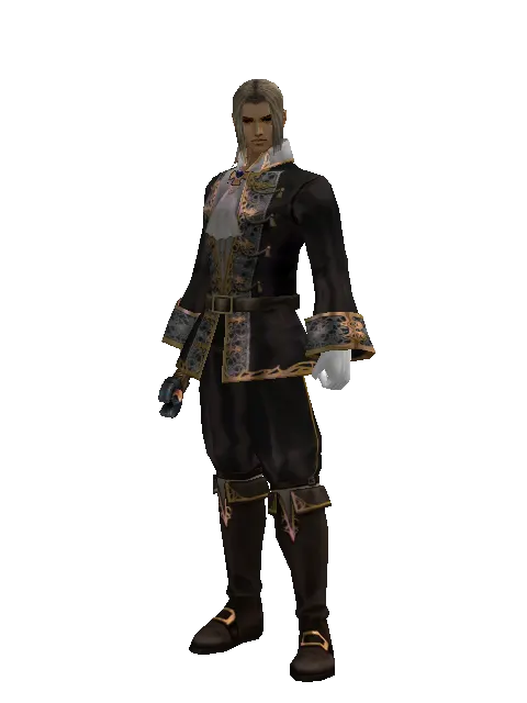 Golem Transformation Stick on a male Human fighter, front view