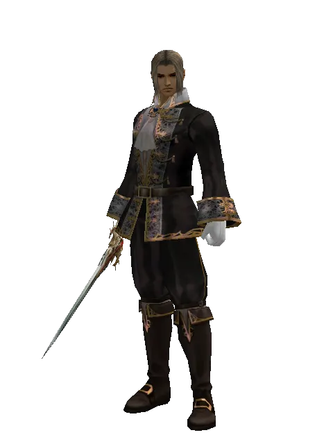 Icarus Spirit on a male Human fighter, front view