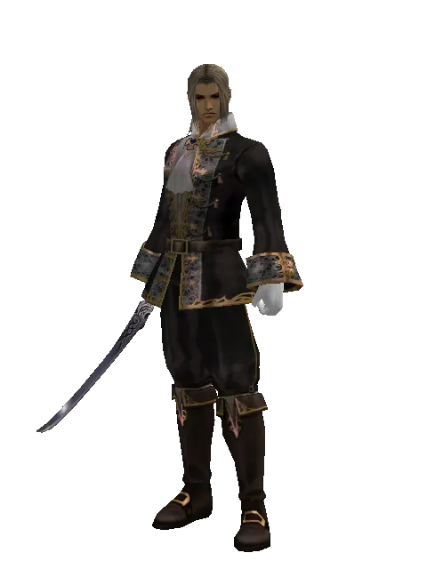 Mysterious Sword on a male Human fighter, front view