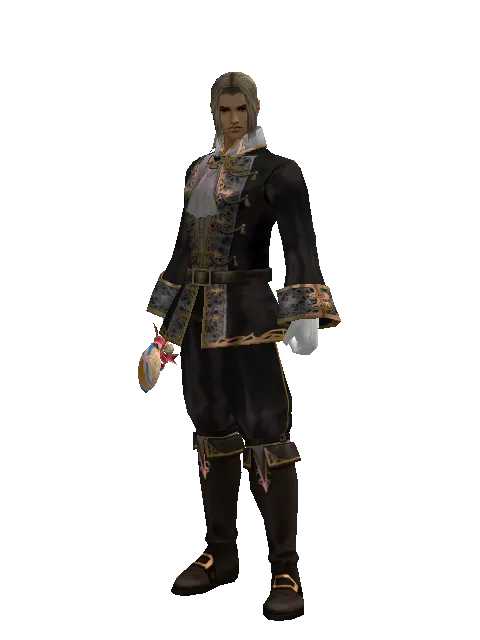 Pig Lollipop on a male Human fighter, front view