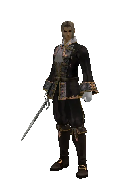 Priest Sword on a male Human fighter, front view