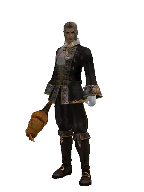 Pumpkin Transformation Stick - 30-day limited period on a male Human fighter, front view