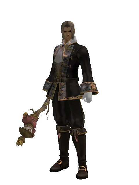 Scarecrow Transformation Stick on a male Human fighter, front view
