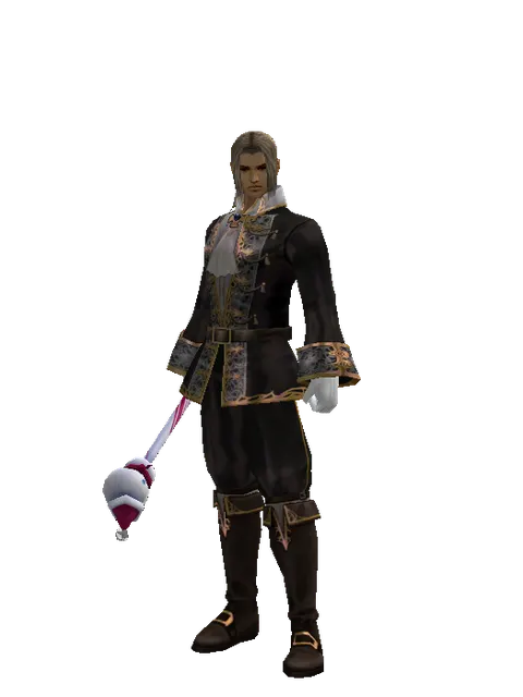 Snowman Transformation Stick on a male Human fighter, front view