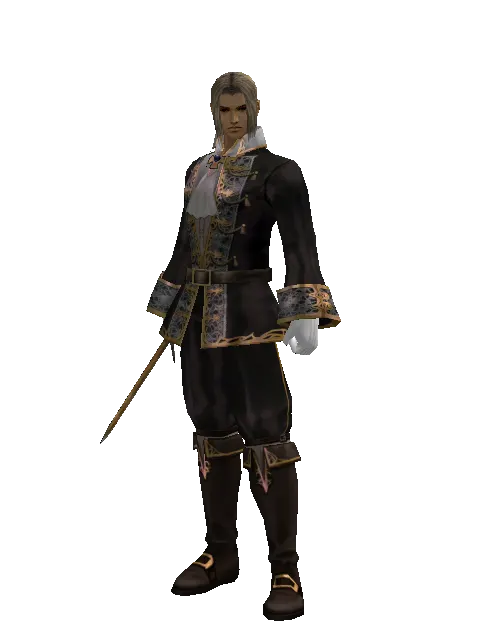 Squire's Sword on a male Human fighter, front view