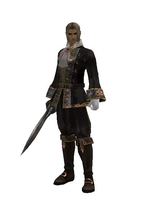Sword of Binding on a male Human fighter, front view