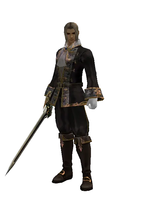Sword of Delusion on a male Human fighter, front view