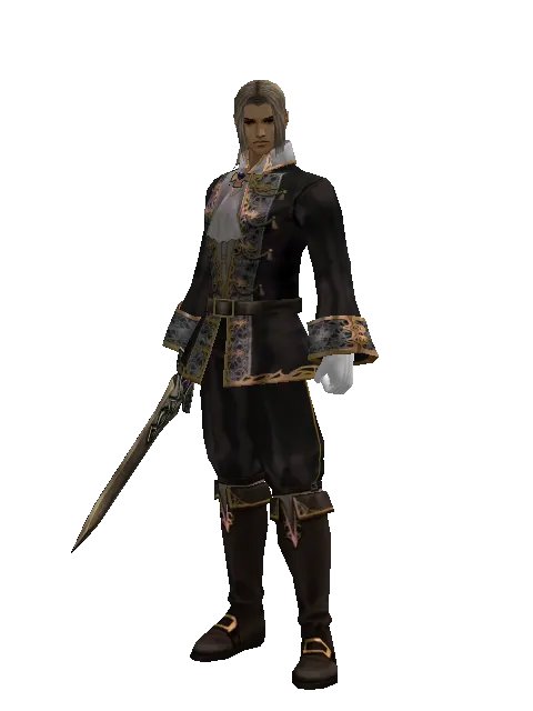 Sword of Magic on a male Human fighter, front view