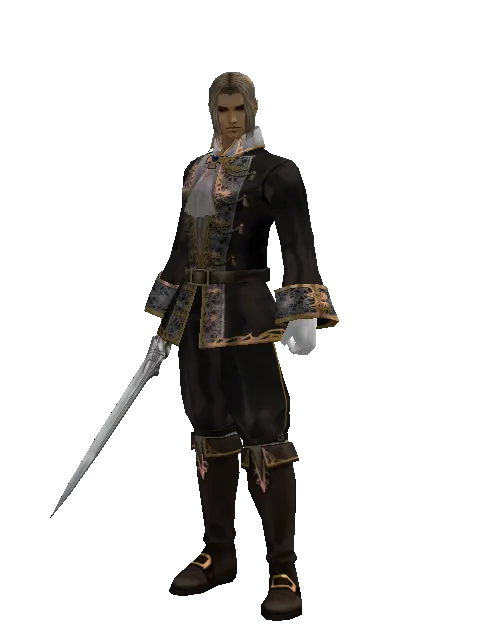 Sword of Magic Fog on a male Human fighter, front view