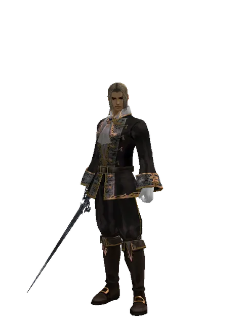 Sword of Miracles on a male Human fighter, front view