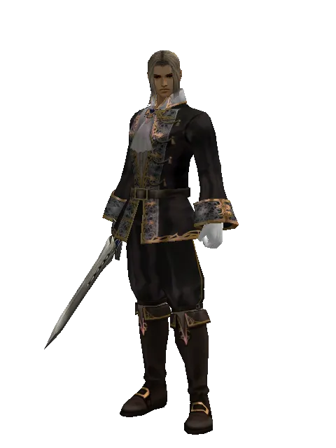 Sword of Occult on a male Human fighter, front view