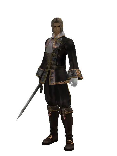 Sword of Sentinel on a male Human fighter, front view