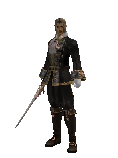 Vesper Mage Sword on a male Human fighter, front view