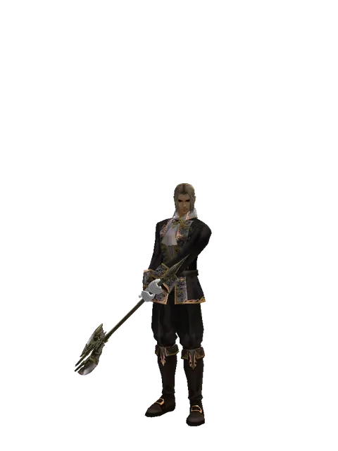 Behemoth's Tuning Fork on a male Human fighter, front view