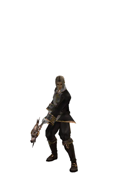 Daimon Crystal on a male Human fighter, front view