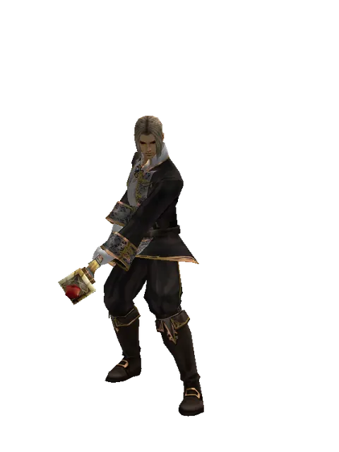 Ghost Staff on a male Human fighter, front view