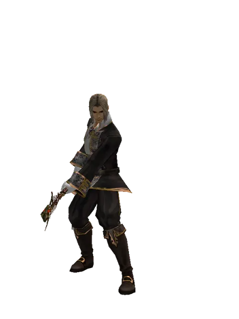 Ghoul's Staff on a male Human fighter, front view