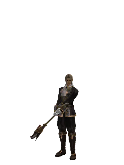 Karik Horn on a male Human fighter, front view