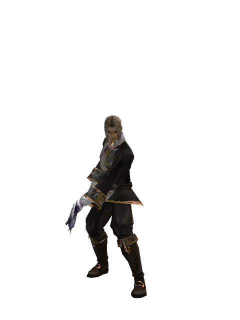 Mystic Staff on a male Human fighter, front view