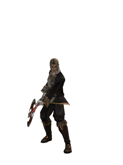Pa'agrian Axe on a male Human fighter, front view