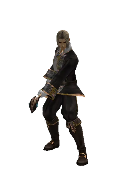 Sprite's Staff on a male Human fighter, front view