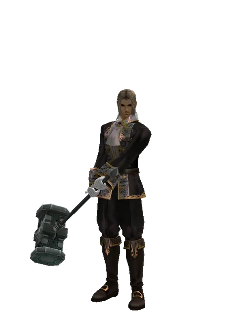 Titan Hammer on a male Human fighter, front view