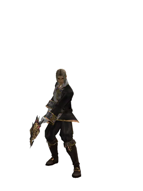 Vesper Staff on a male Human fighter, front view