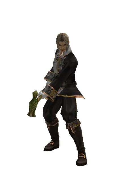 Willow Staff on a male Human fighter, front view