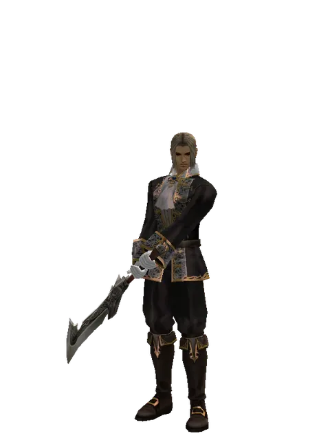 Berserker Blade on a male Human fighter, front view