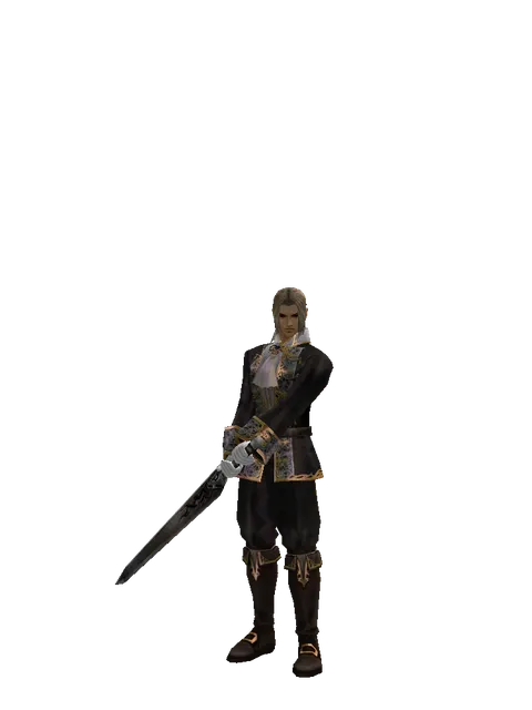 Great Sword on a male Human fighter, front view