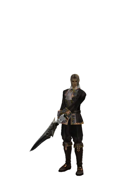 Guardian Sword on a male Human fighter, front view