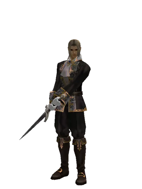 Zweihander on a male Human fighter, front view