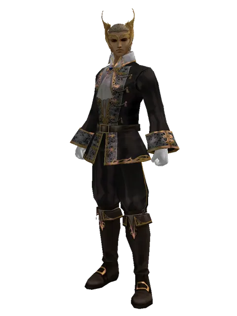 Angel Circlet on a male Human fighter, front view