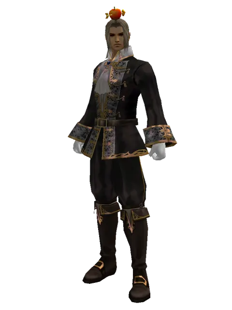 Apple Hat (?) on a male Human fighter, front view