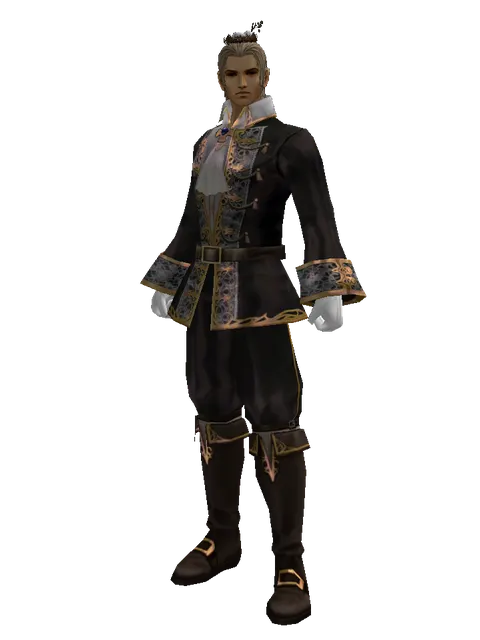 Bird Nest on a male Human fighter, front view