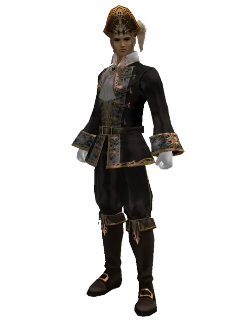 Captain's Hat on a male Human fighter, front view