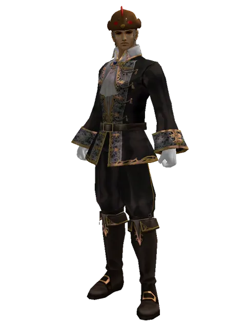 Chicken Hat (?) on a male Human fighter, front view