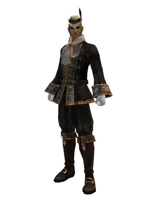 Dandy Cap (?) on a male Human fighter, front view