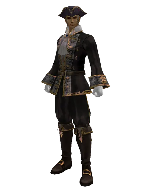 First Mate's Hat on a male Human fighter, front view