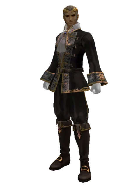 Gold Circlet on a male Human fighter, front view