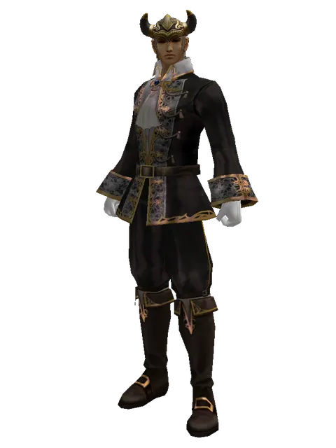 Golden Viking Circlet on a male Human fighter, front view