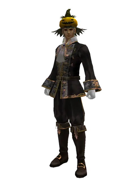 Halloween Hat on a male Human fighter, front view