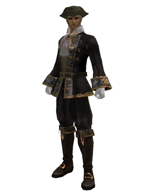 Leather Cap on a male Human fighter, front view