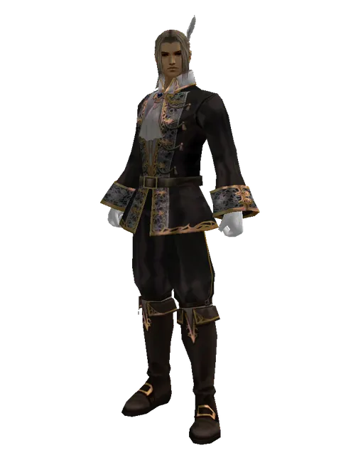 Little Angel Wings on a male Human fighter, front view