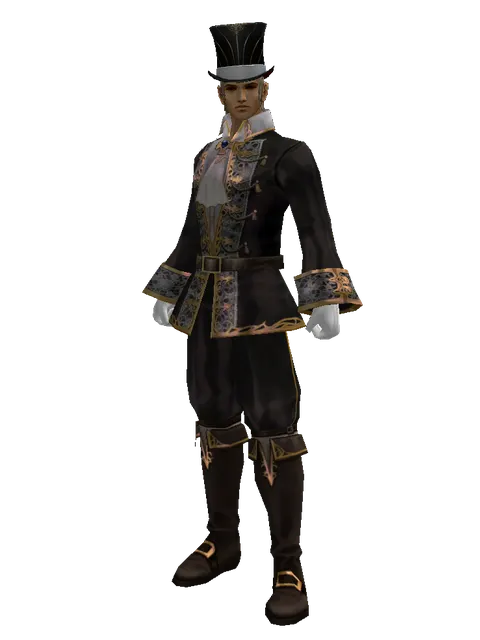 Magician's Hat (?) on a male Human fighter, front view
