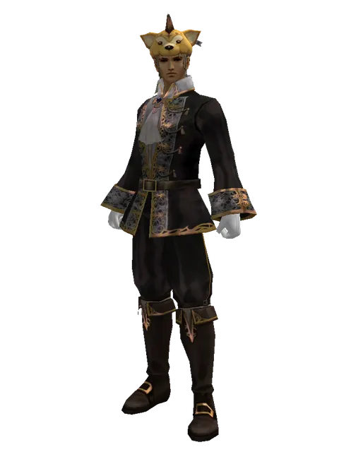 Ol Mahum Hat on a male Human fighter, front view