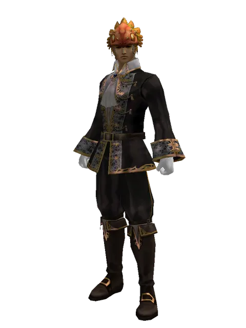 Ornithomimus Hat - 30-day limited period on a male Human fighter, front view