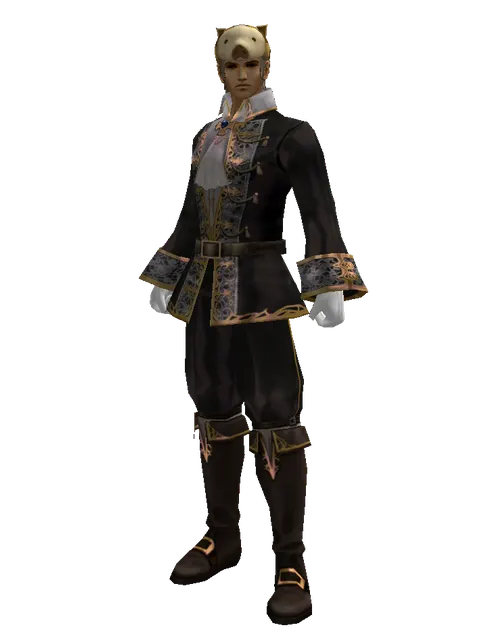 Piggy Hat on a male Human fighter, front view