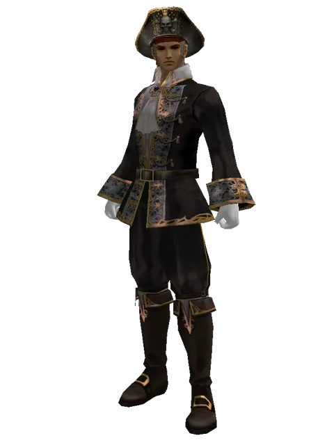 Pirate Hat on a male Human fighter, front view
