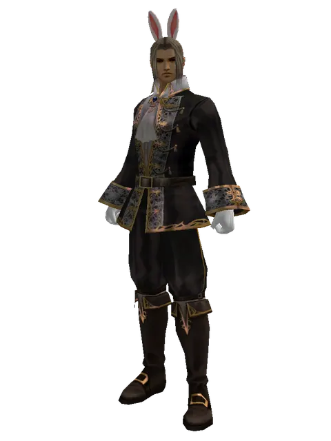 Rabbit Ears on a male Human fighter, front view